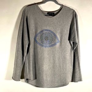 Rachel Zoe Gray Lightweight Sweater Medium